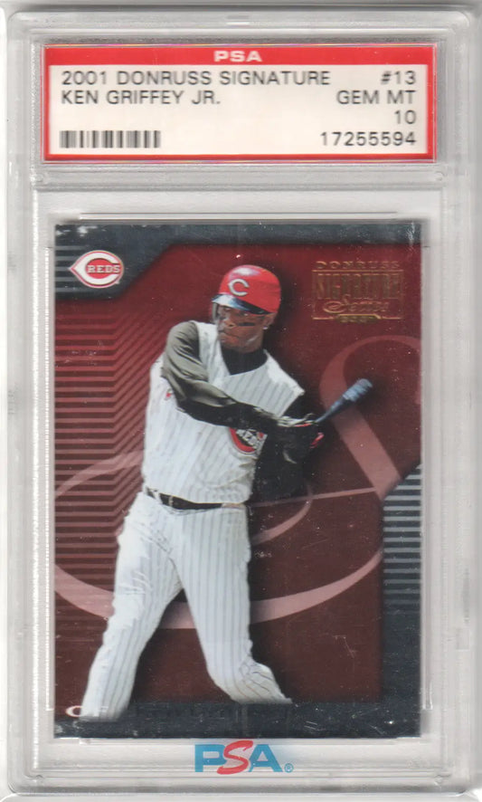 PSA 10 GEM MINT Ken Griffey Jr. 2001 Donruss Signature card from Columbia Hobby