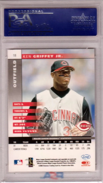 Baseball card of Ken Griffey Jr in Reds uniform, perfect for single cards collectors