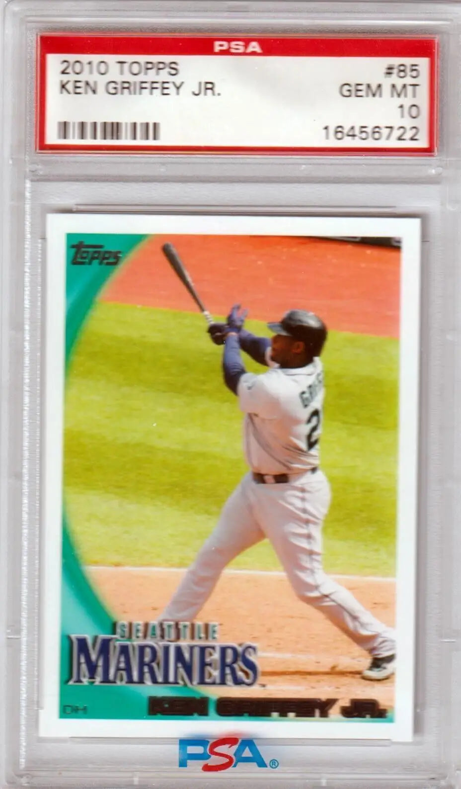 PSA 10 Gem Mint Ken Griffey Jr 2010 Topps #85 single card for sale at Columbia Hobby