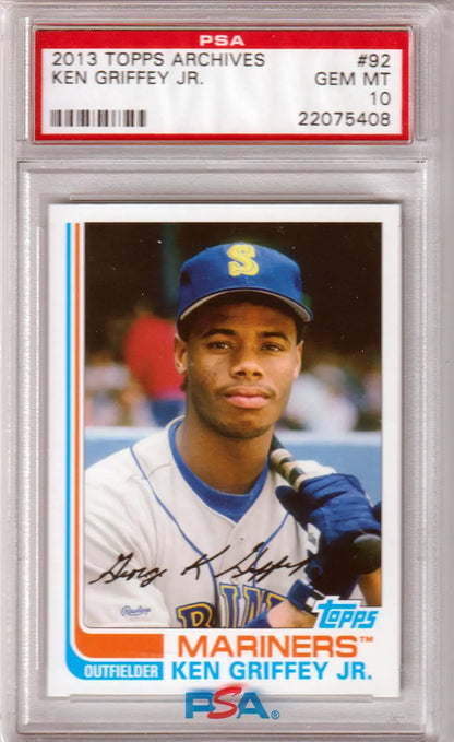 PSA 10 GEM MINT Ken Griffey Jr. 2013 Topps Archives card featuring Mariners player