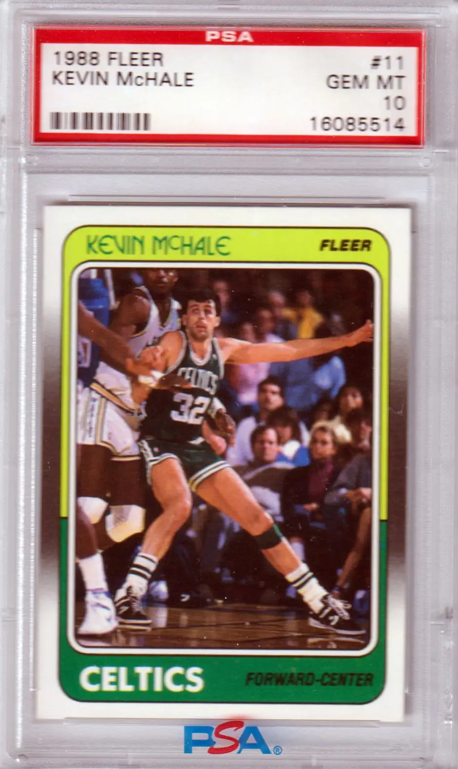 PSA-graded 1988 Fleer Kevin McHale card in gem mint condition from Columbia Hobby