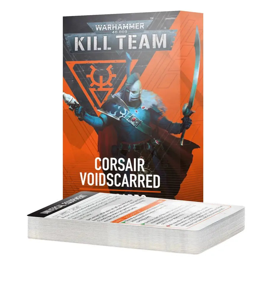 Card deck box for Warhammer Kill Team Corsair Voidscarred with vibrant artwork