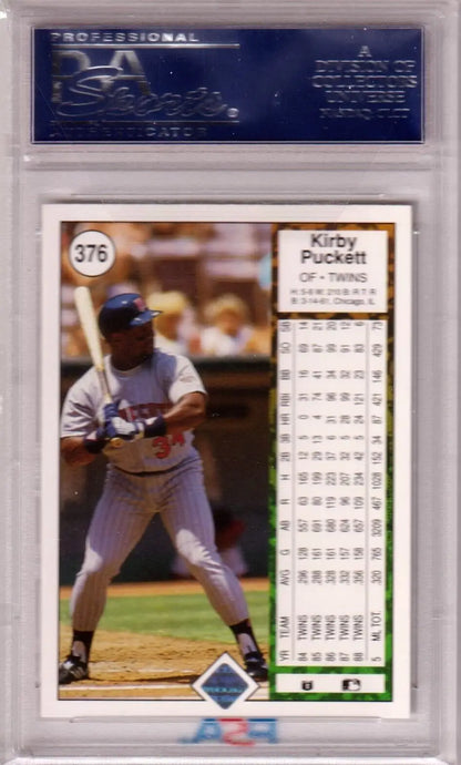 Kirby Puckett 1989 Upper Deck #376 PSA 10 GEM MINT Twin single card in case