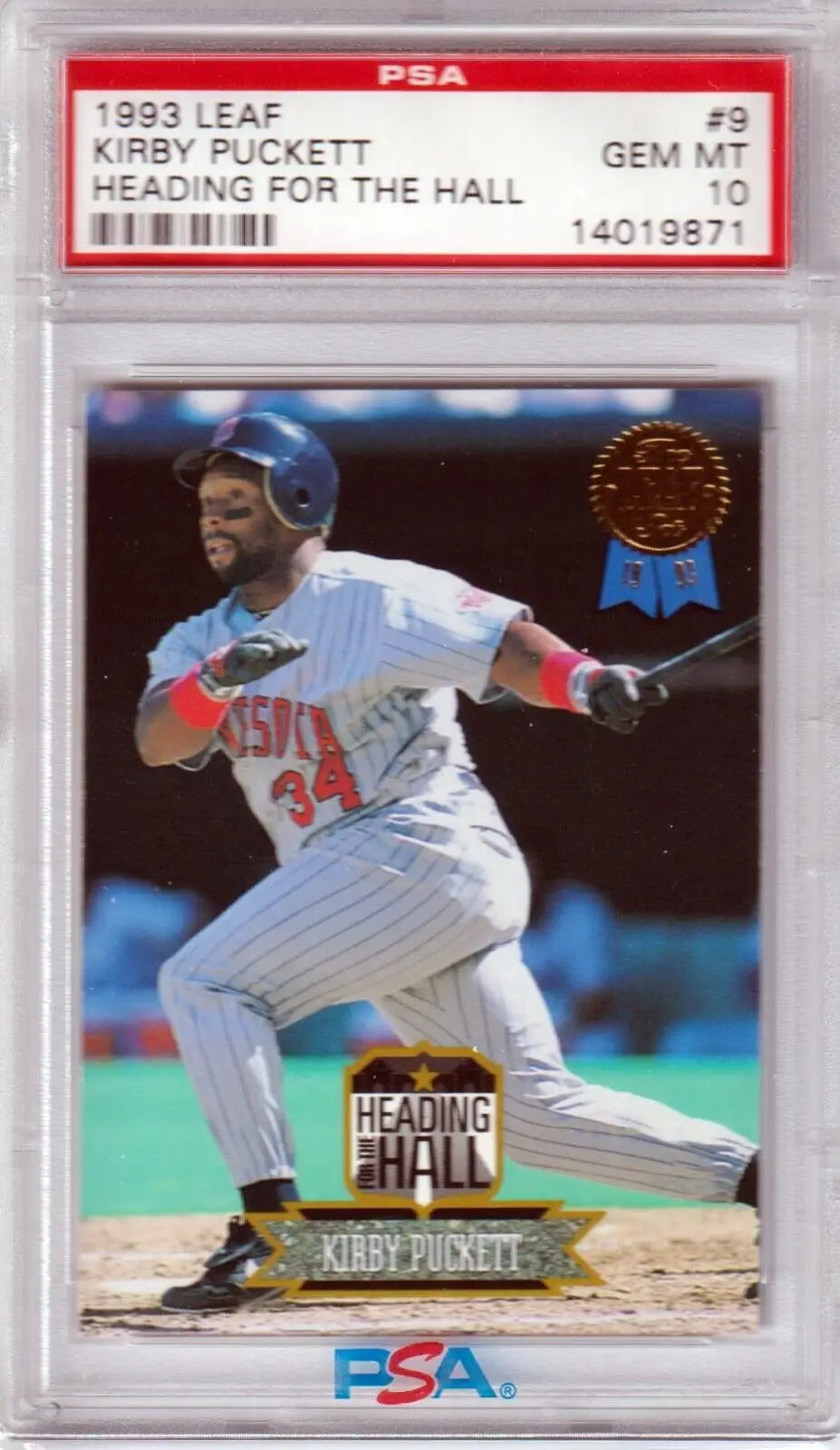 PSA 10 GEM MINT Kirby Puckett 1993 Leaf baseball card for single cards at Columbia Hobby