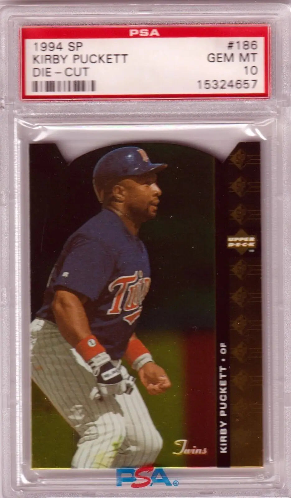 PSA-graded 1994 SP Kirby Puckett baseball card for sale by Columbia Hobby with box free shipping