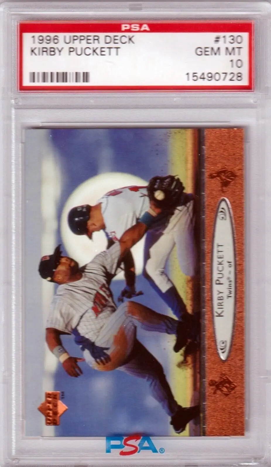 PSA-graded Kirby Puckett 1996 Upper Deck baseball card - single cards with box free shipping