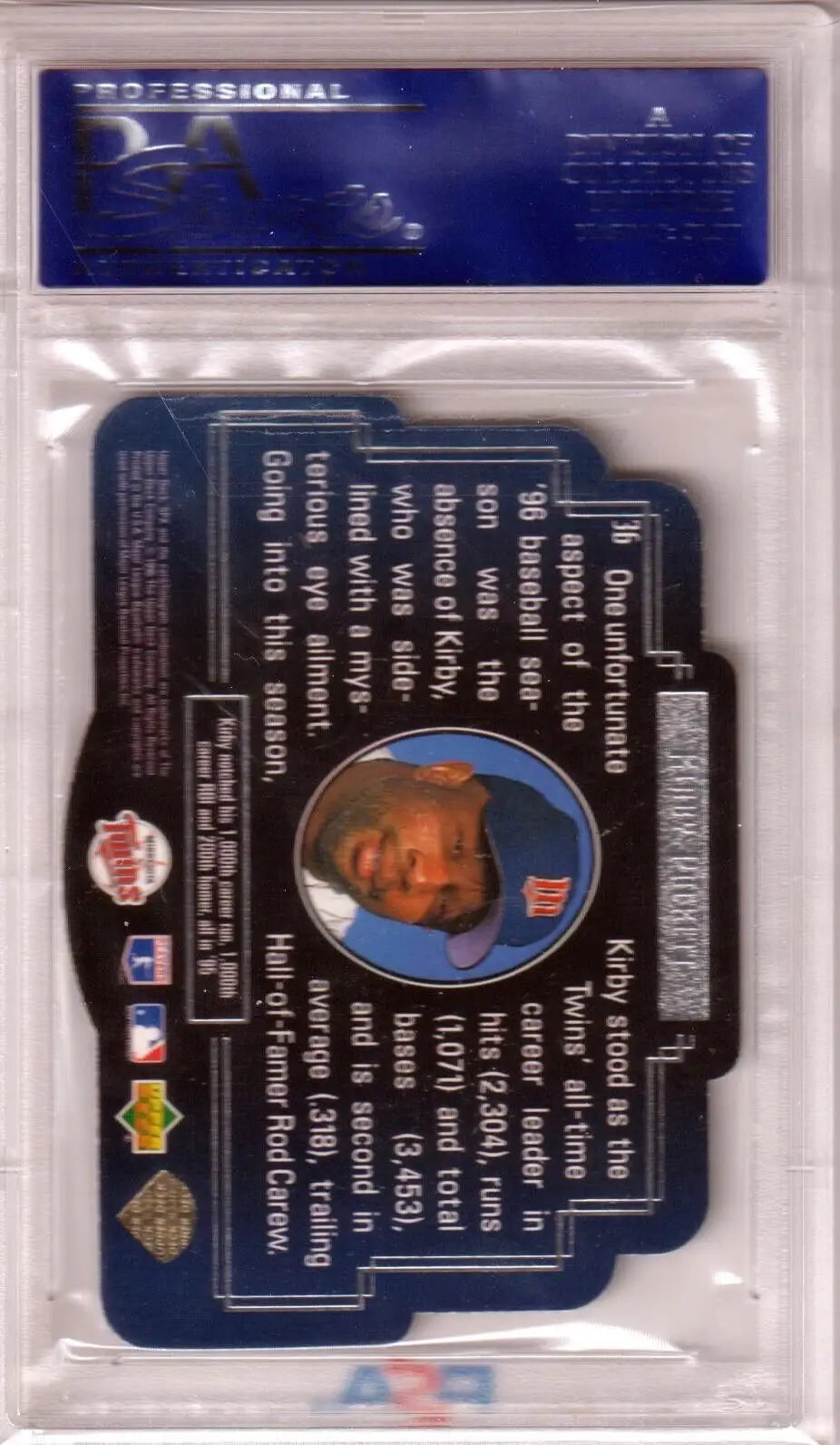 KIRBY PUCKETT 1996 Upper Deck SPx #36 PSA 10 GEM MINT single card in protective sleeve