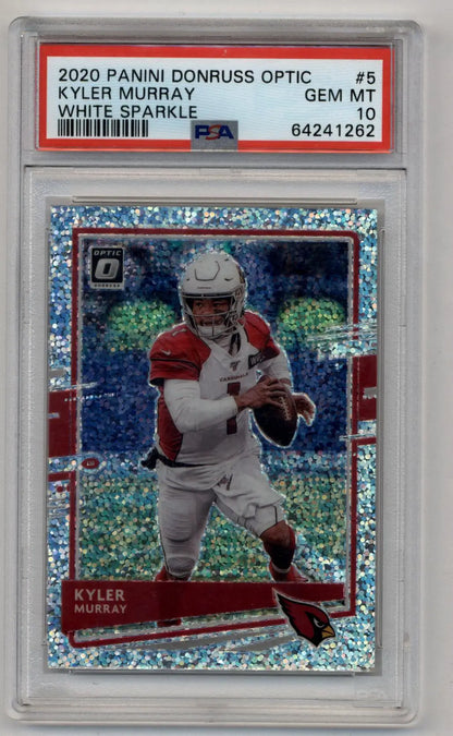 Kyler Murray 2020 Optic White Sparkle PSA 10 Gem Mint Arizona Cardinals football card