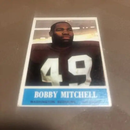 Bobby Mitchell Football Card from 1964 Topps featuring Washington Redskins star player