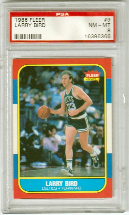 PSA-graded Larry Bird 1986-87 Fleer #9 Basketball Card - Celtics single card from Columbia Hobby