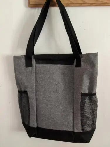 Gray tote bag with black accents for Arizona Cardinals NFL Football Book Bag with drink holders