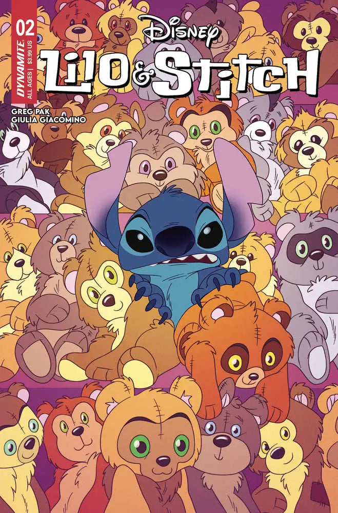 Comic book cover featuring Stitch and teddy bears, perfect for Lilo & Stitch trading cards