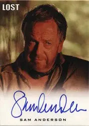 Autograph card featuring Sam Anderson from Lost in Lost Archives Trading Cards