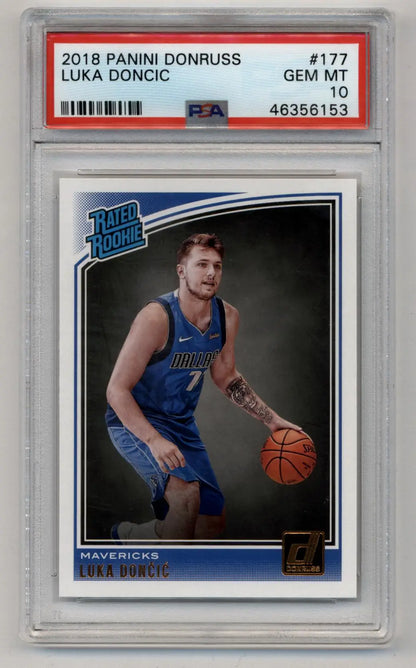 Luka Doncic 2018-19 Donruss Rookie #177 PSA 10 Gem Mint in protective case