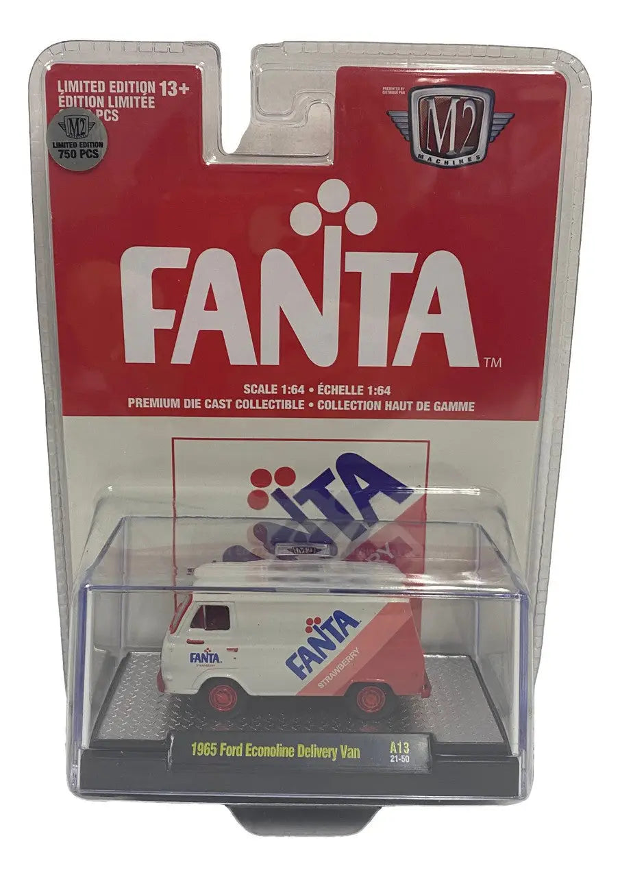 Packaged toy model of a Ford Econoline Delivery Van featuring vintage Fanta design