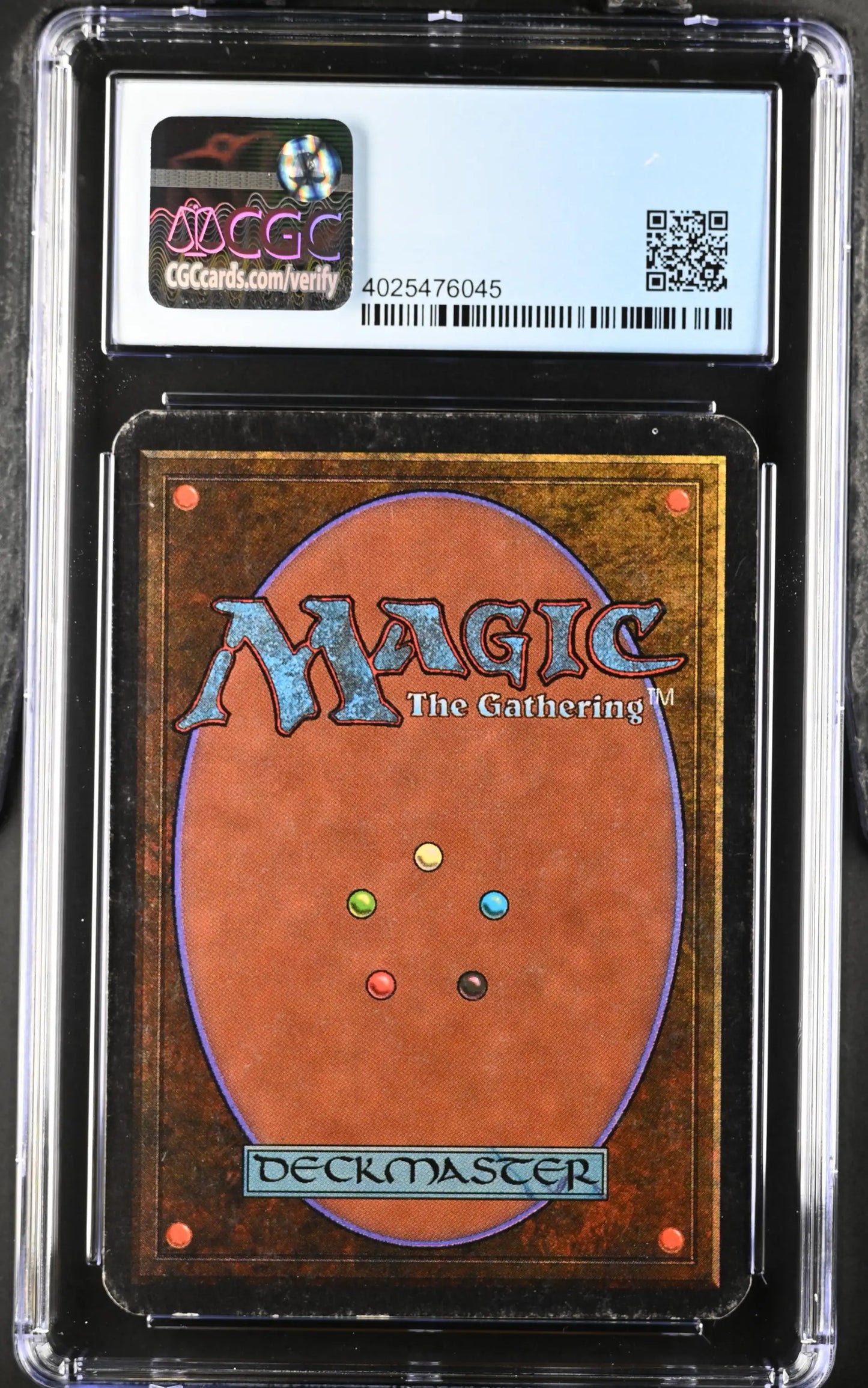 Graded Magic: The Gathering Alpha Edition Disintegrate card in protective case