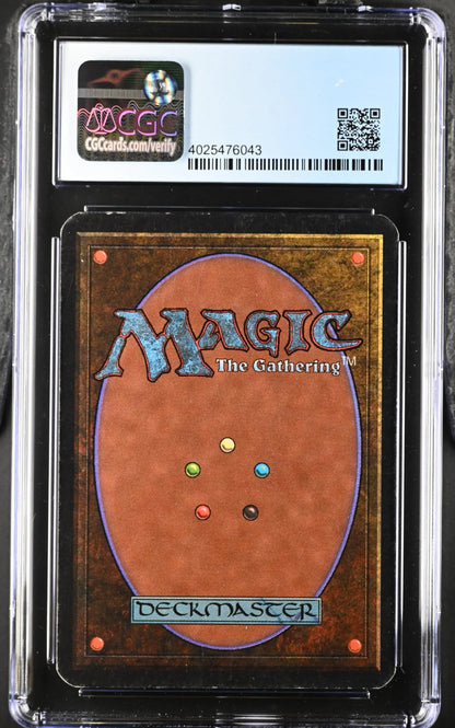 Graded Magic: The Gathering Alpha Edition card in protective case for trading cards collectors