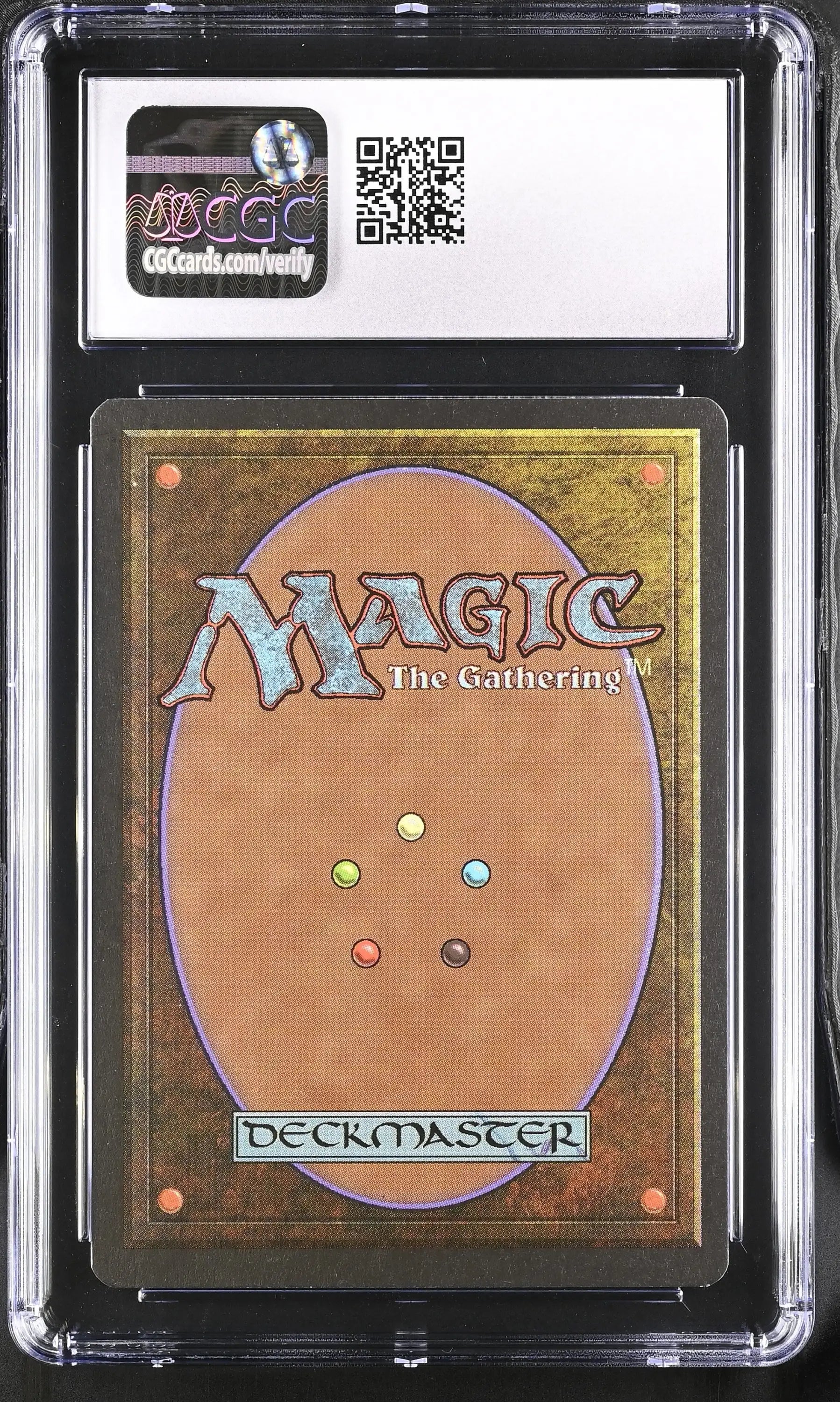 Graded Magic: The Gathering trading card back in CGC 10 protective holder