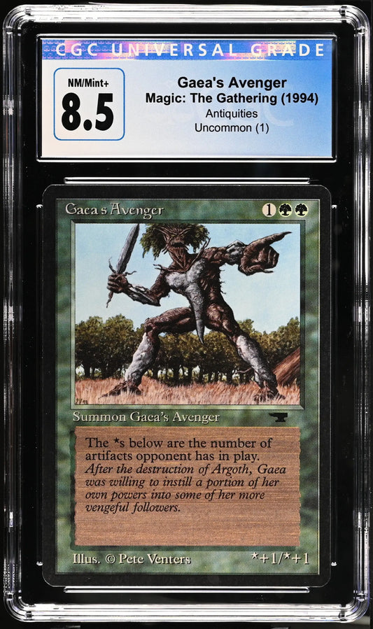 Graded Magic: The Gathering trading card Gaea’s Avenger from Antiquities set