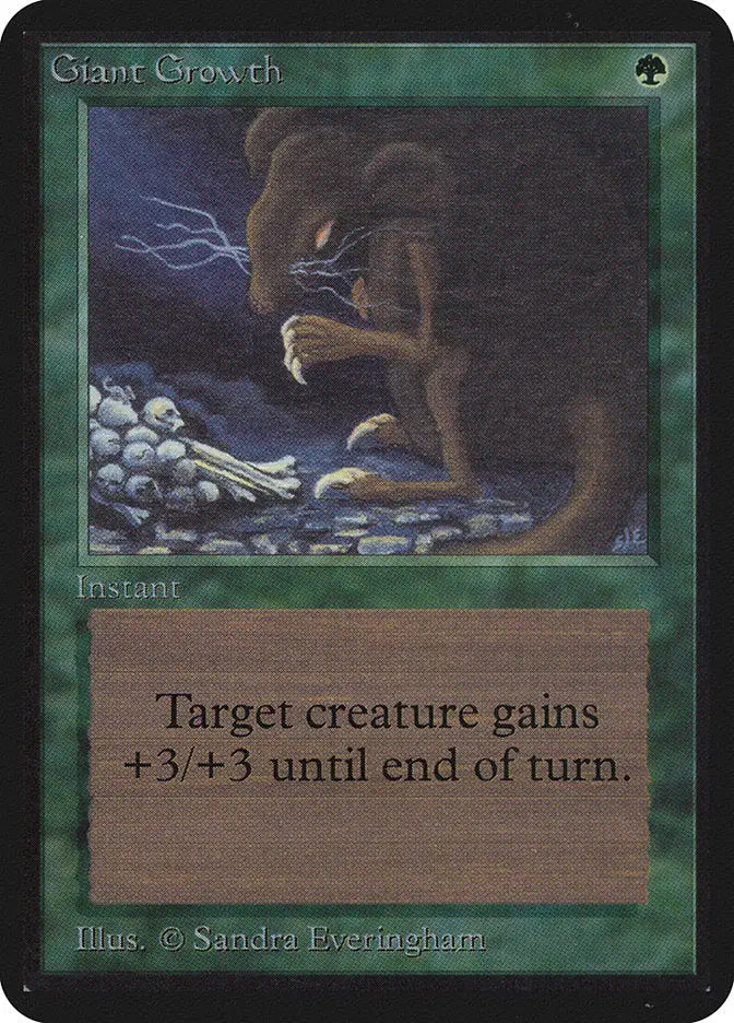 Hunched rat-like creature with glowing eyes near skulls on Magic: The Gathering Alpha Edition card