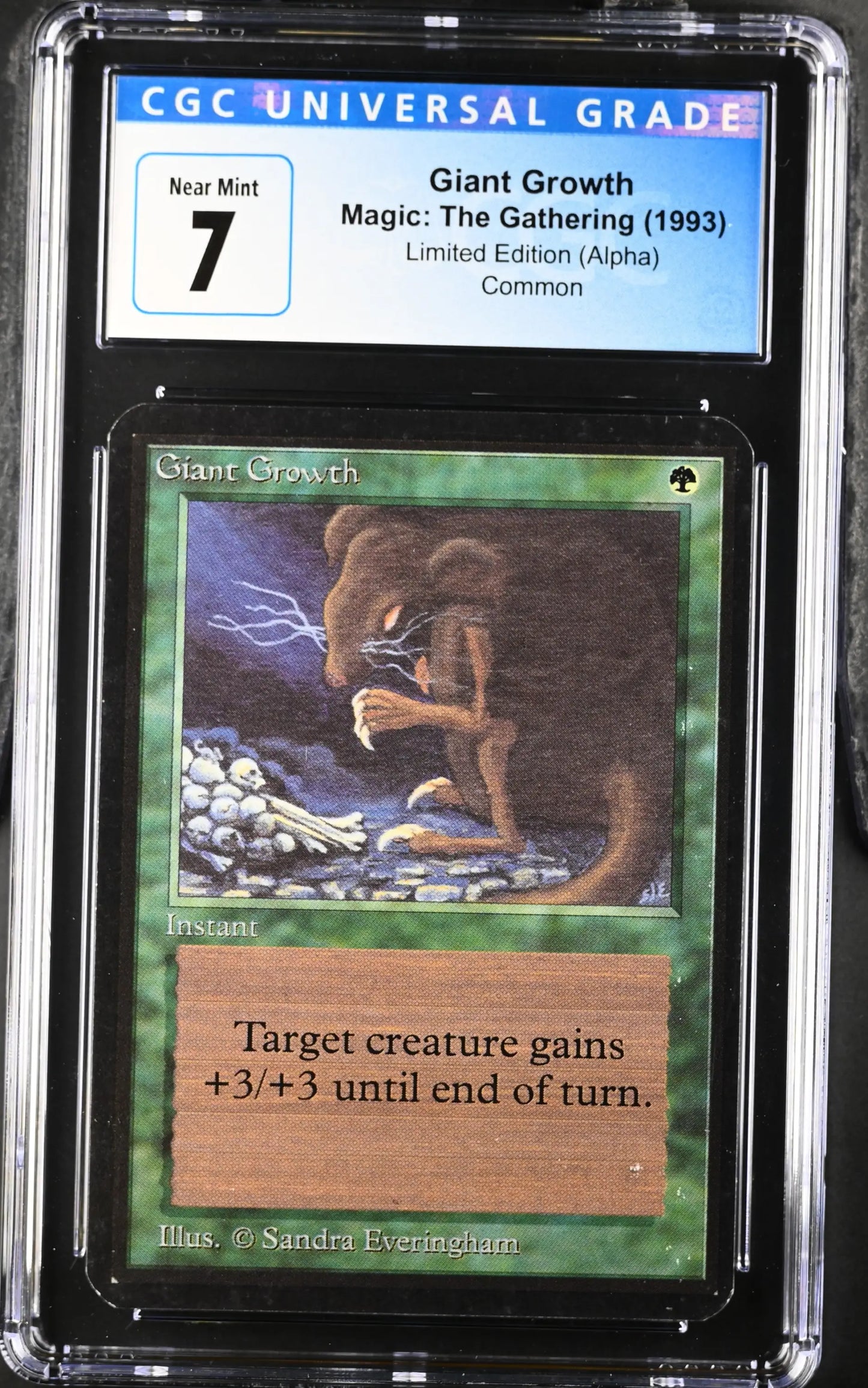 Graded CGC 6 Ex/NM Magic: The Gathering Alpha Edition Giant Growth trading card image