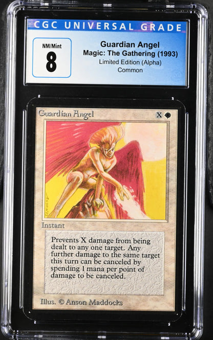 Graded CGC 8 NM/Mint Guardian Angel Magic: The Gathering Alpha Edition trading card