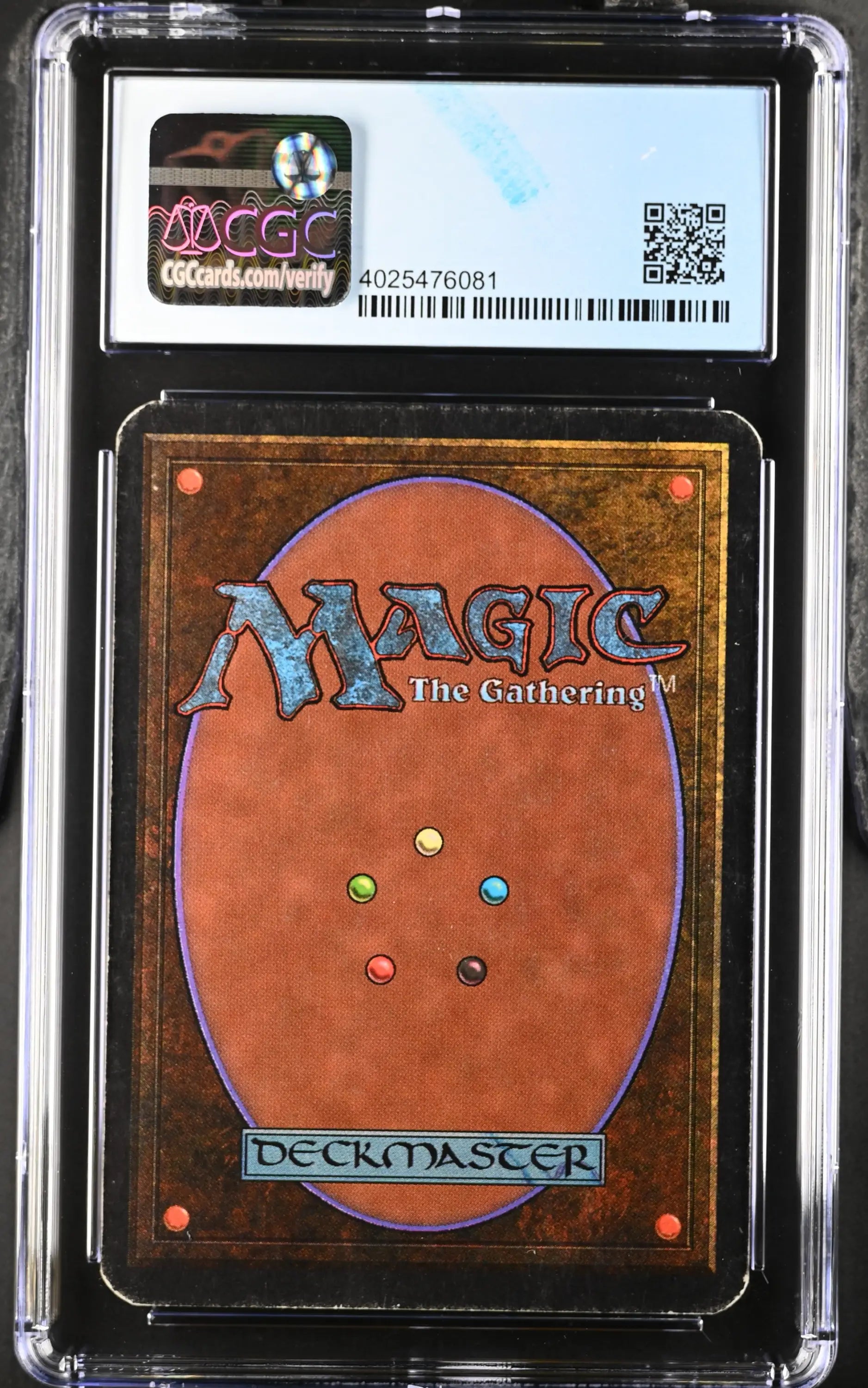 Graded CGC 6.5 EX/NM+ Magic: The Gathering Alpha Edition card in protective case