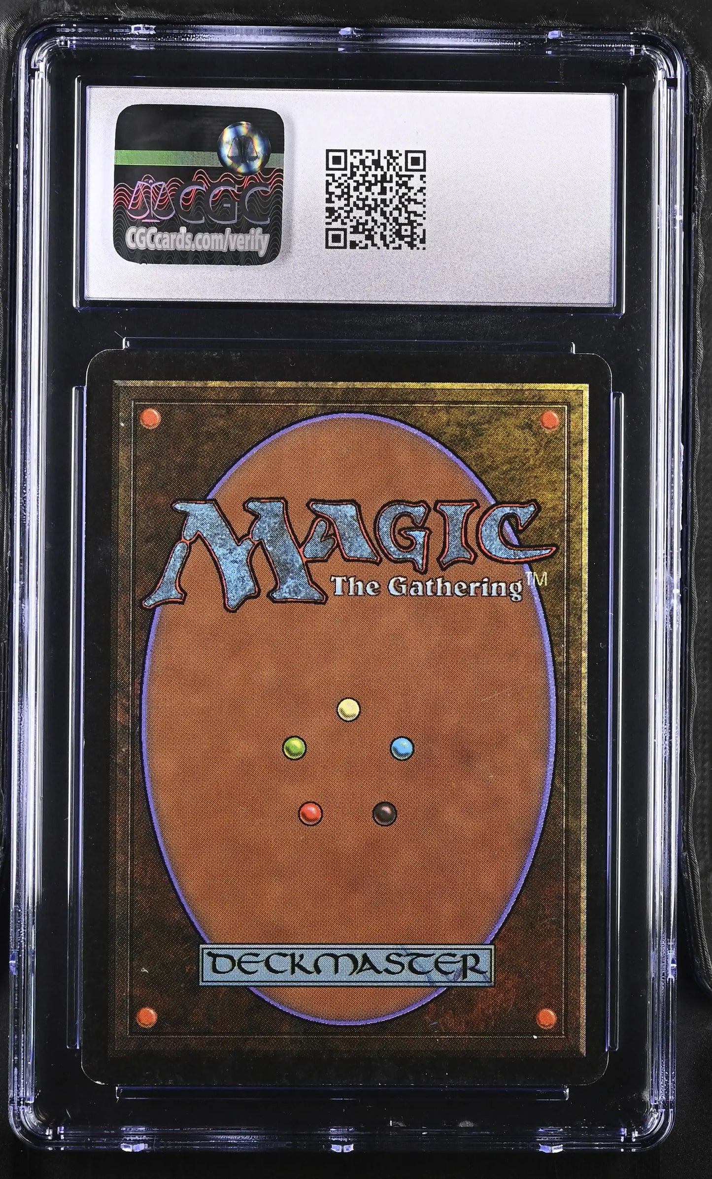 Magic: The Gathering Beta Edition Instill Energy trading card in a protective case