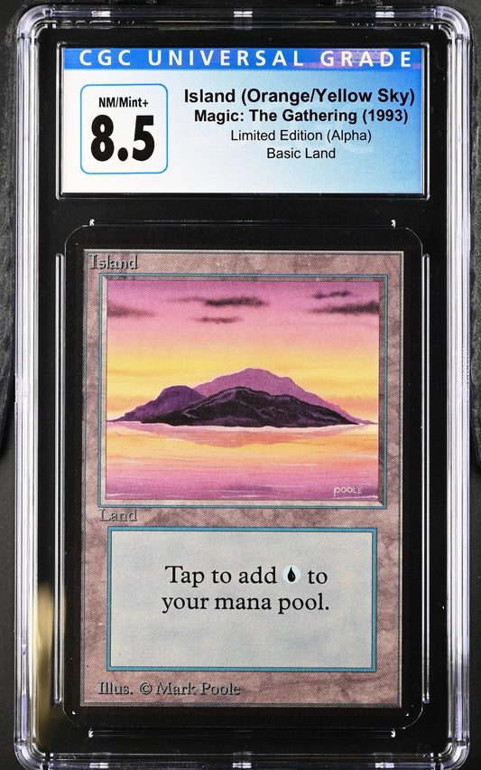 Graded CGC 8.5 NM/Mint+ Magic: The Gathering Alpha Edition Island trading card