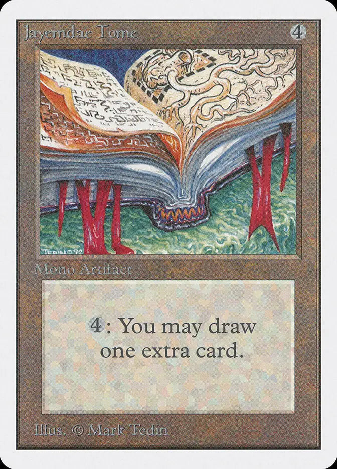 Open book with swirling pages and ribbons, Magic: The Gathering Unlimited Edition art