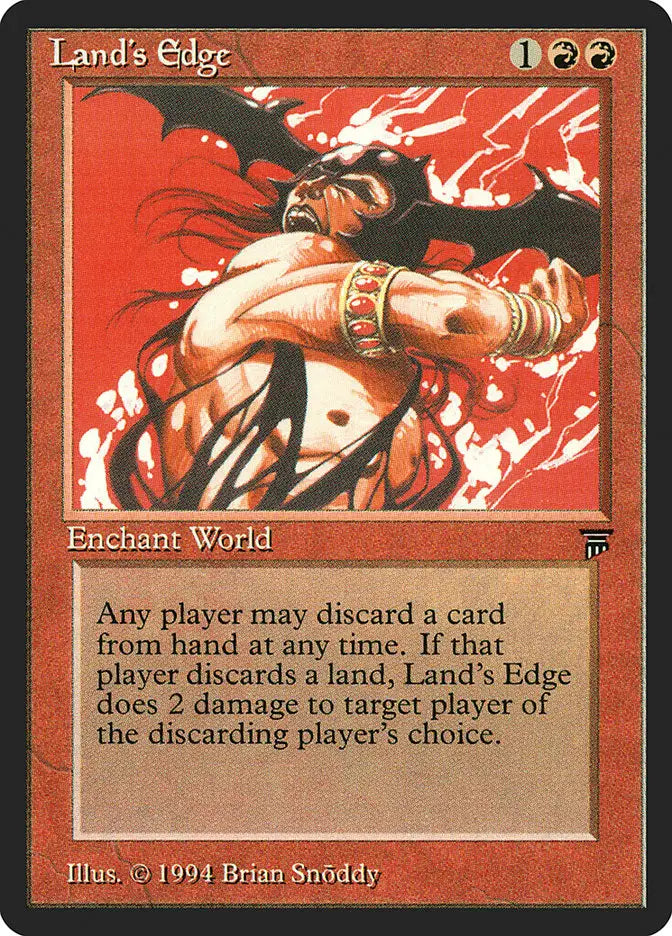 Magic: The Gathering trading card featuring a muscular figure on a red background