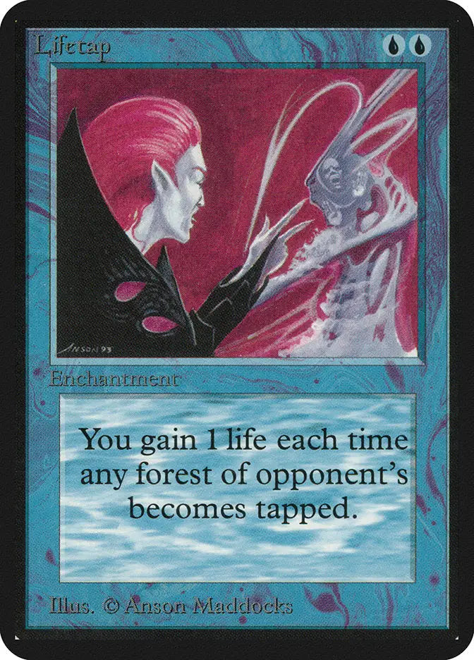 Magic: The Gathering Alpha Edition card featuring a mystical figure manipulating energy