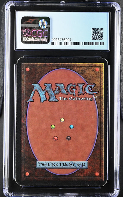 Graded CGC 6 Ex/NM Alpha Edition Magic: The Gathering Lightning Bolt trading card in case