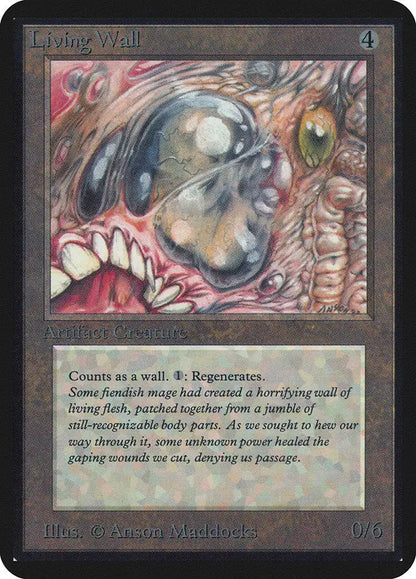 Grotesque Living Wall artwork from Magic: The Gathering Alpha Edition trading card