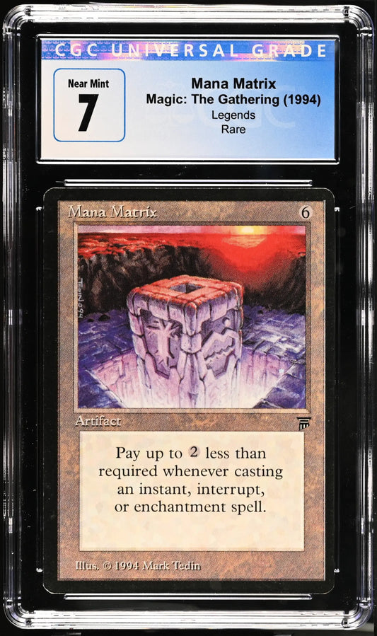 Graded CGC 7 Mana Matrix Magic: The Gathering trading card for collectors