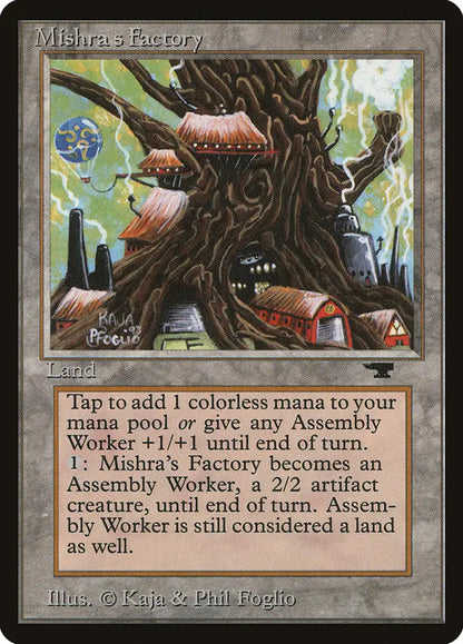 Gnarled tree trunk with mechanical doorways in Magic: The Gathering MTG trading cards