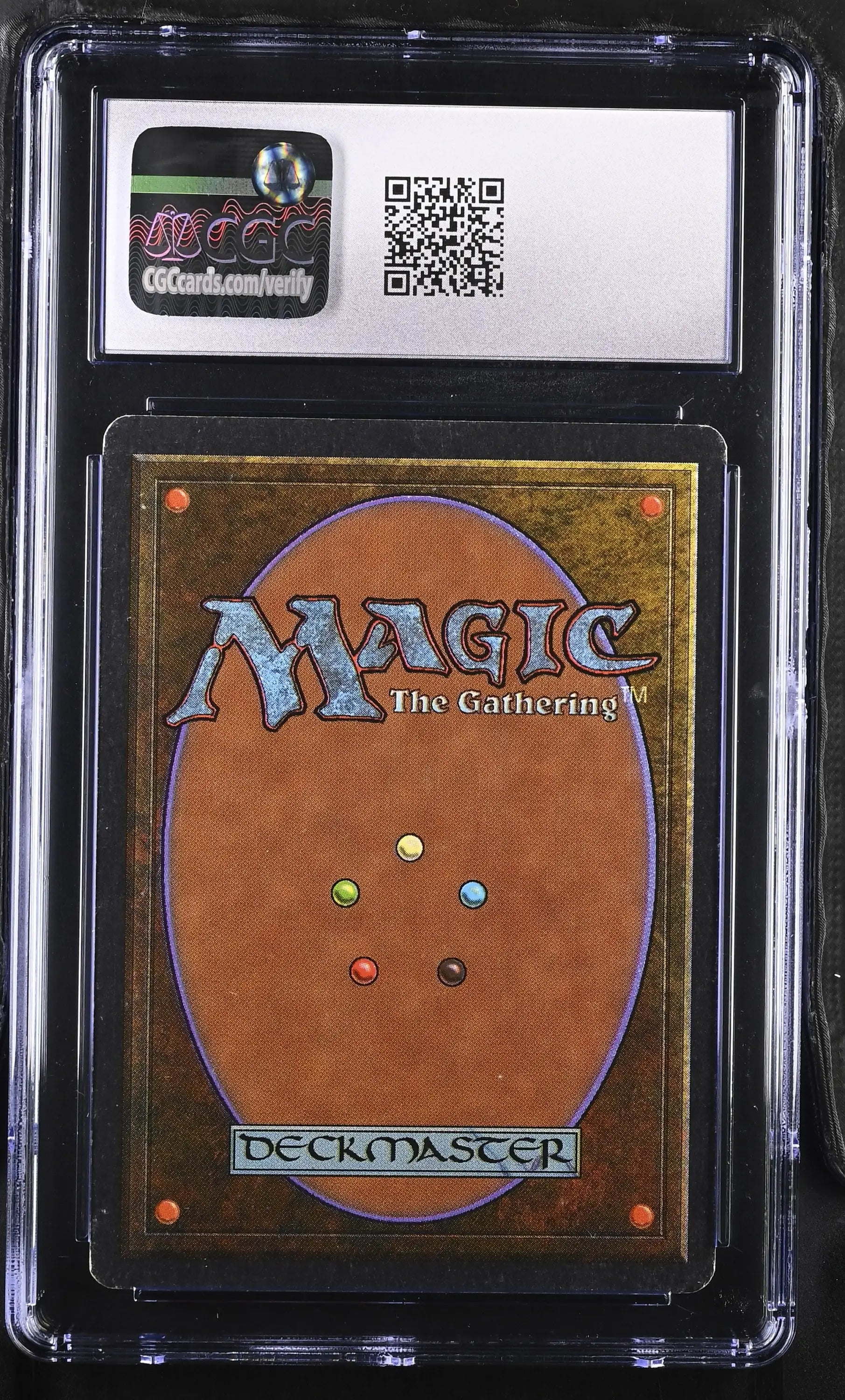 Magic The Gathering card back in CGC graded case for trading cards collectors