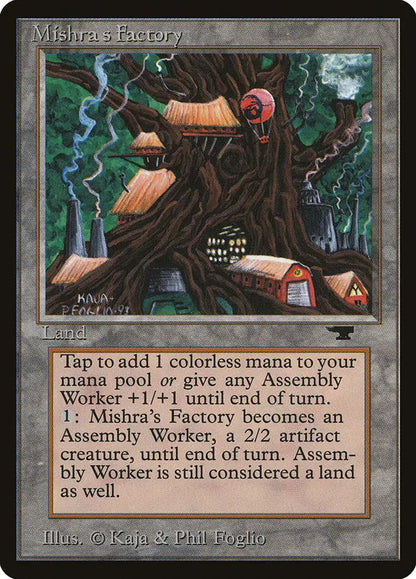 Tree trunk with doorways in Magic: The Gathering MTG Mishra’s Factory trading card art