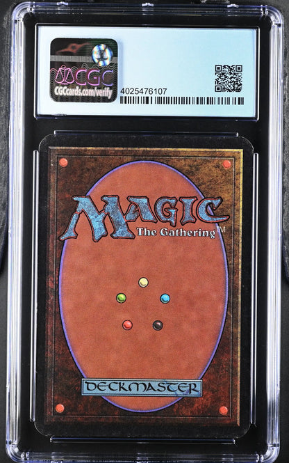 Graded CGC 7.5 Magic: The Gathering Alpha Edition card in protective case for trading cards