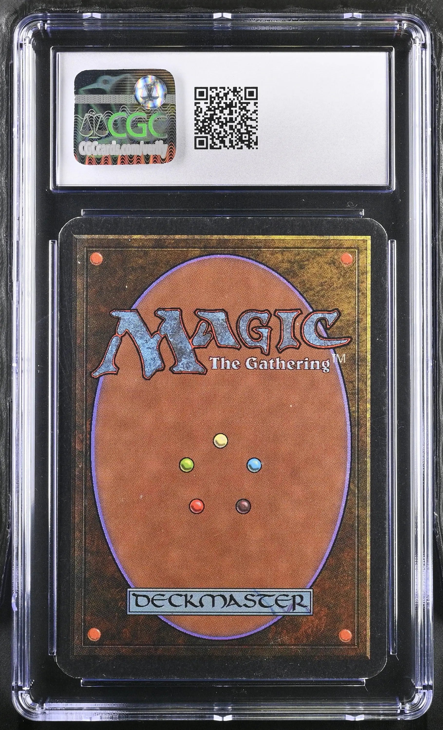 Graded Magic: The Gathering Alpha Edition Mox Ruby card in a protective holder