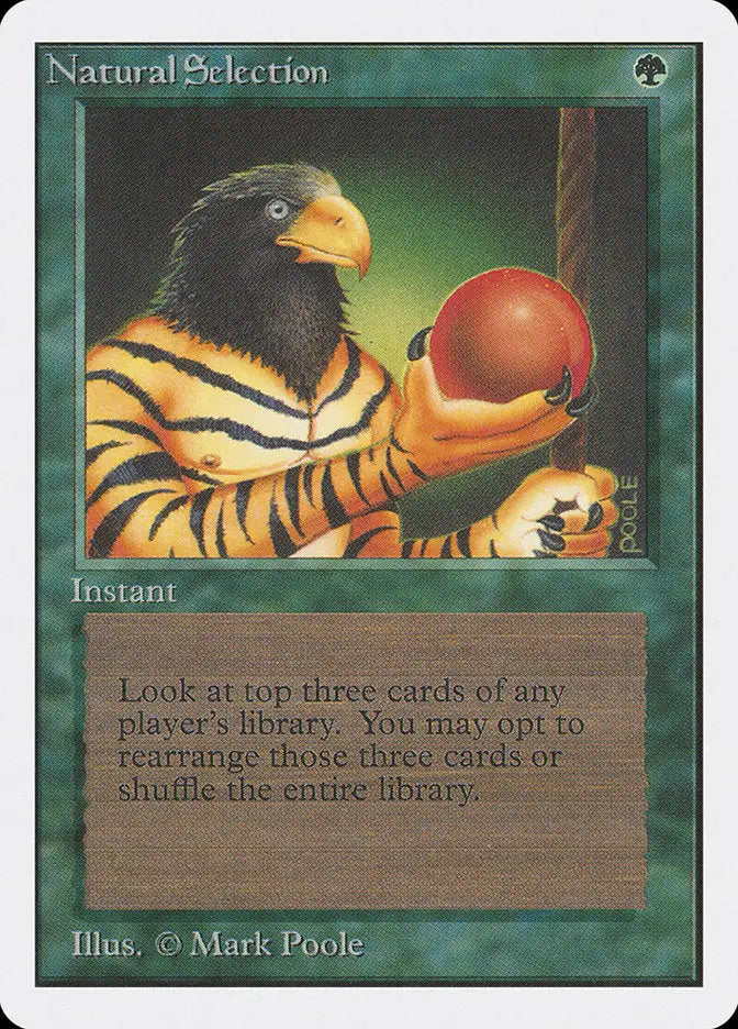 Magic: The Gathering Unlimited Edition Natural Selection card with eagle figure and red orb