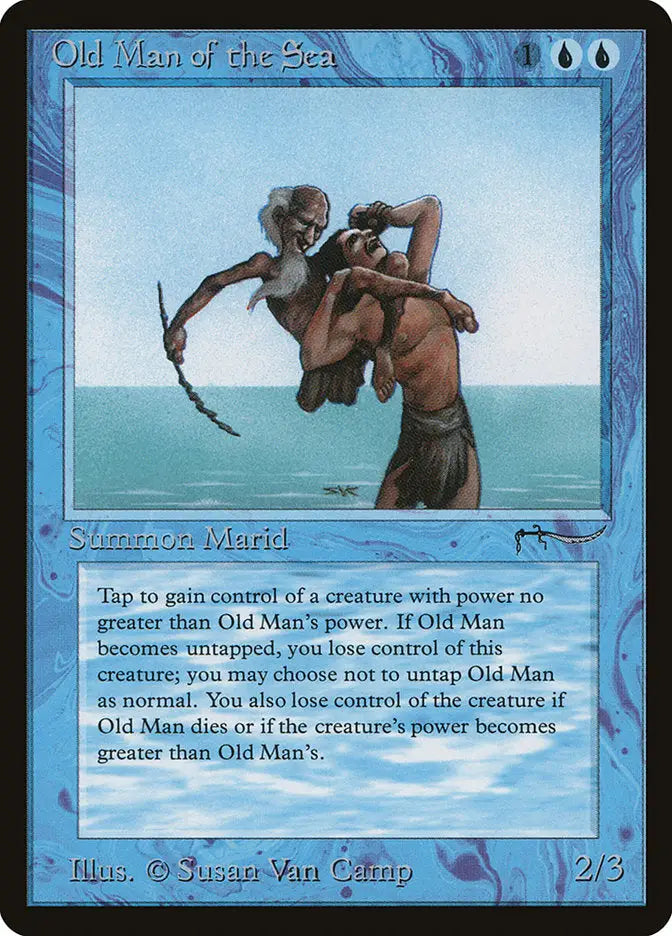 Mythical sea creature with a scythe embodies Arabian Nights and the sea’s power in MTG card