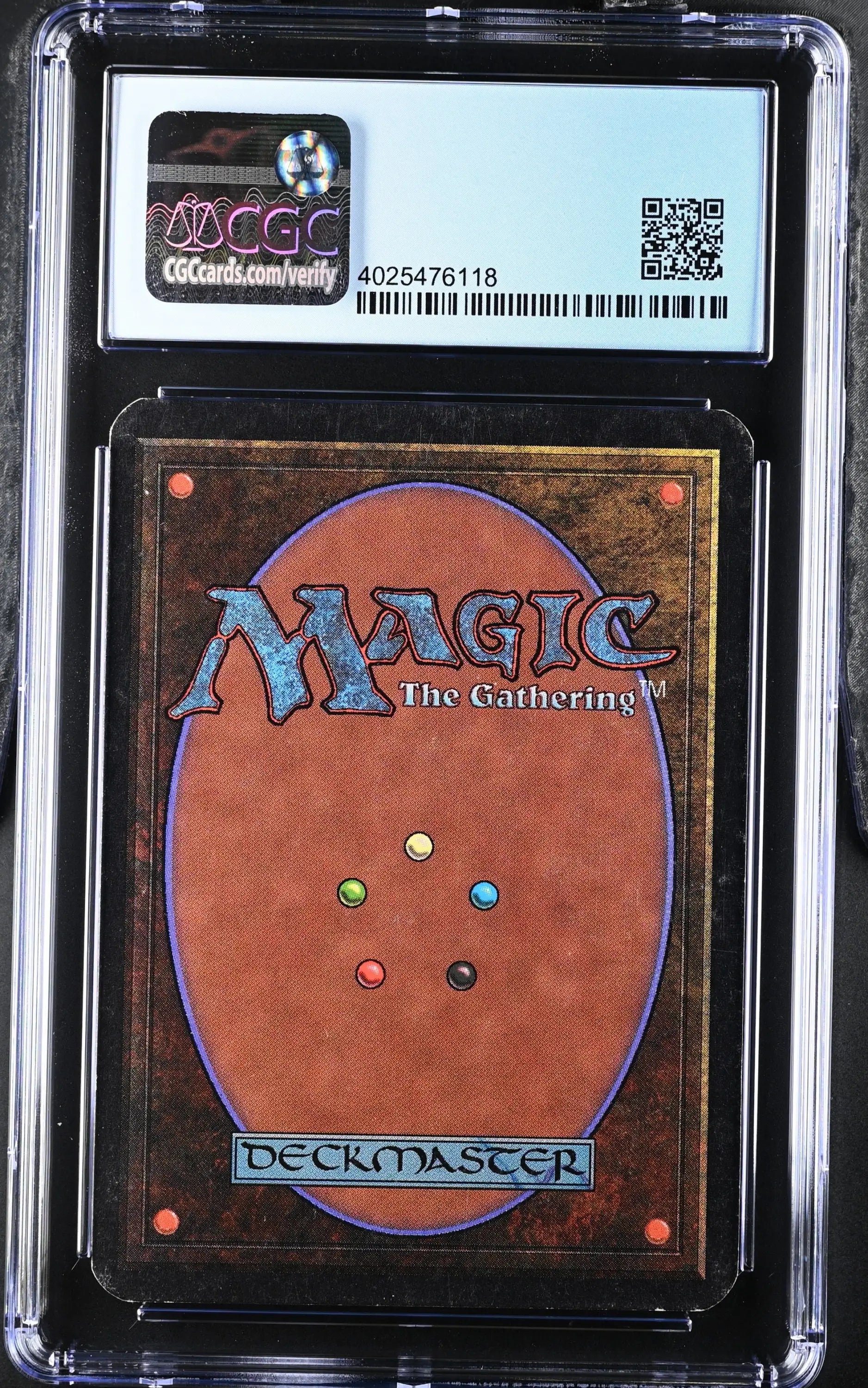 Graded CGC 7 Near Mint Magic: The Gathering Alpha Edition Pestilence card in case