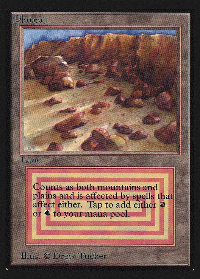 Magic: The Gathering Plateau Collectors’ Edition trading card featuring a rocky desert