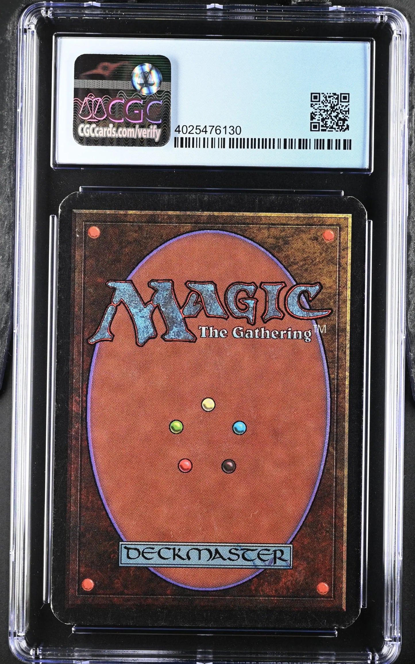 Graded CGC 6.5 Ex/NM+ Magic: The Gathering Alpha Edition card in protective case