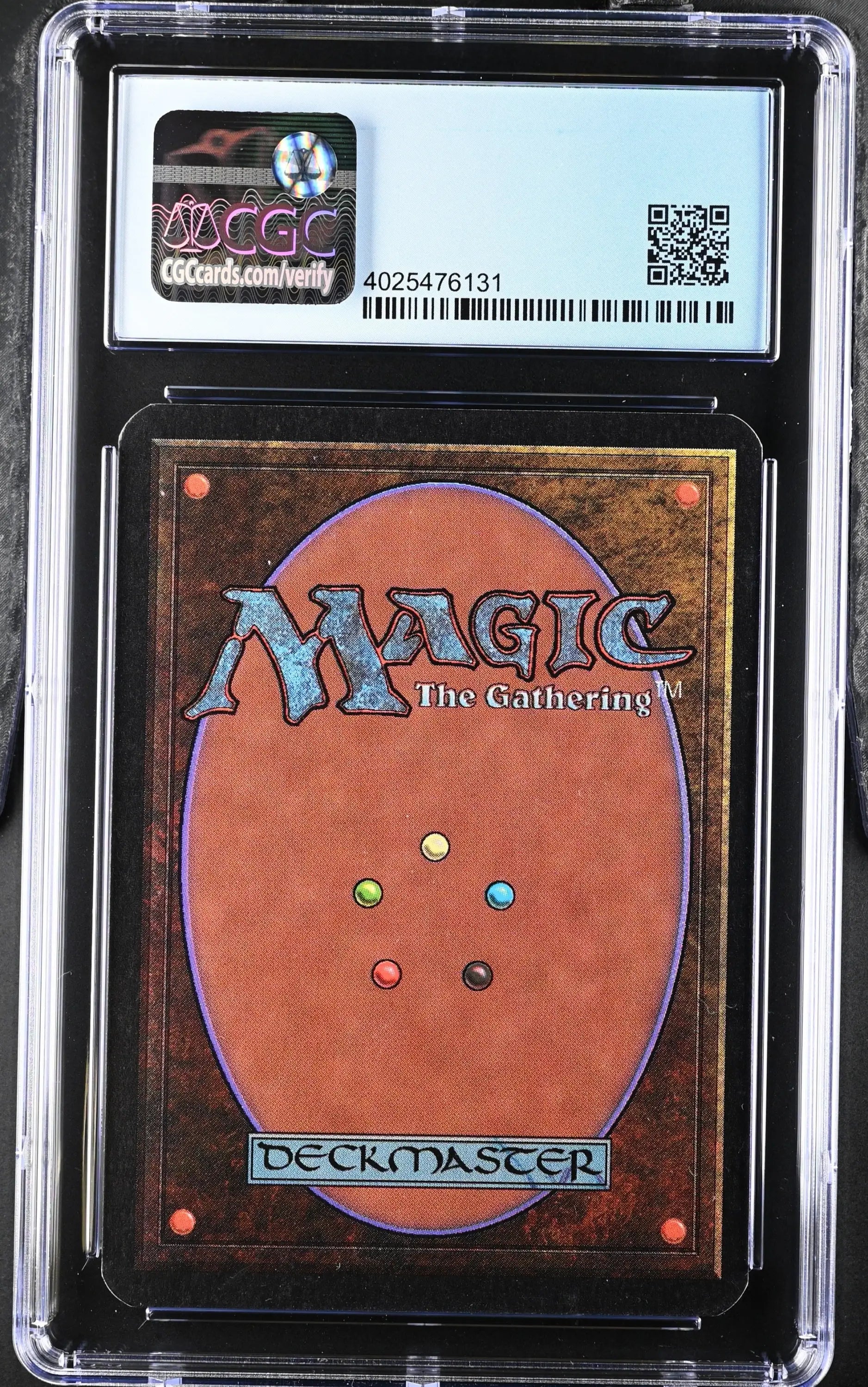 Graded Magic: The Gathering Alpha Edition card in protective case for trading cards