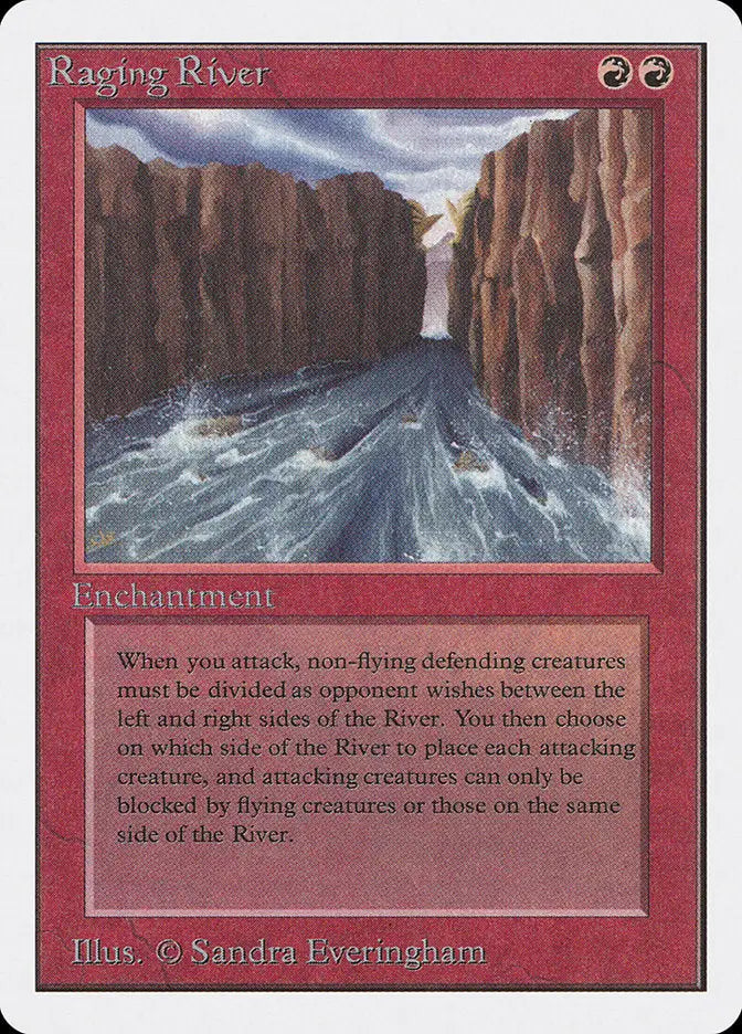 Turbulent river between rocky canyon walls in Magic: The Gathering Unlimited Edition trading card