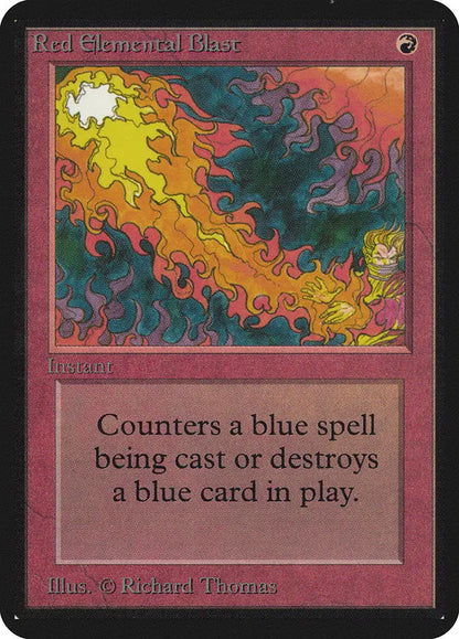 Magic: The Gathering Alpha Edition trading card Red Elemental Blast with vibrant colors