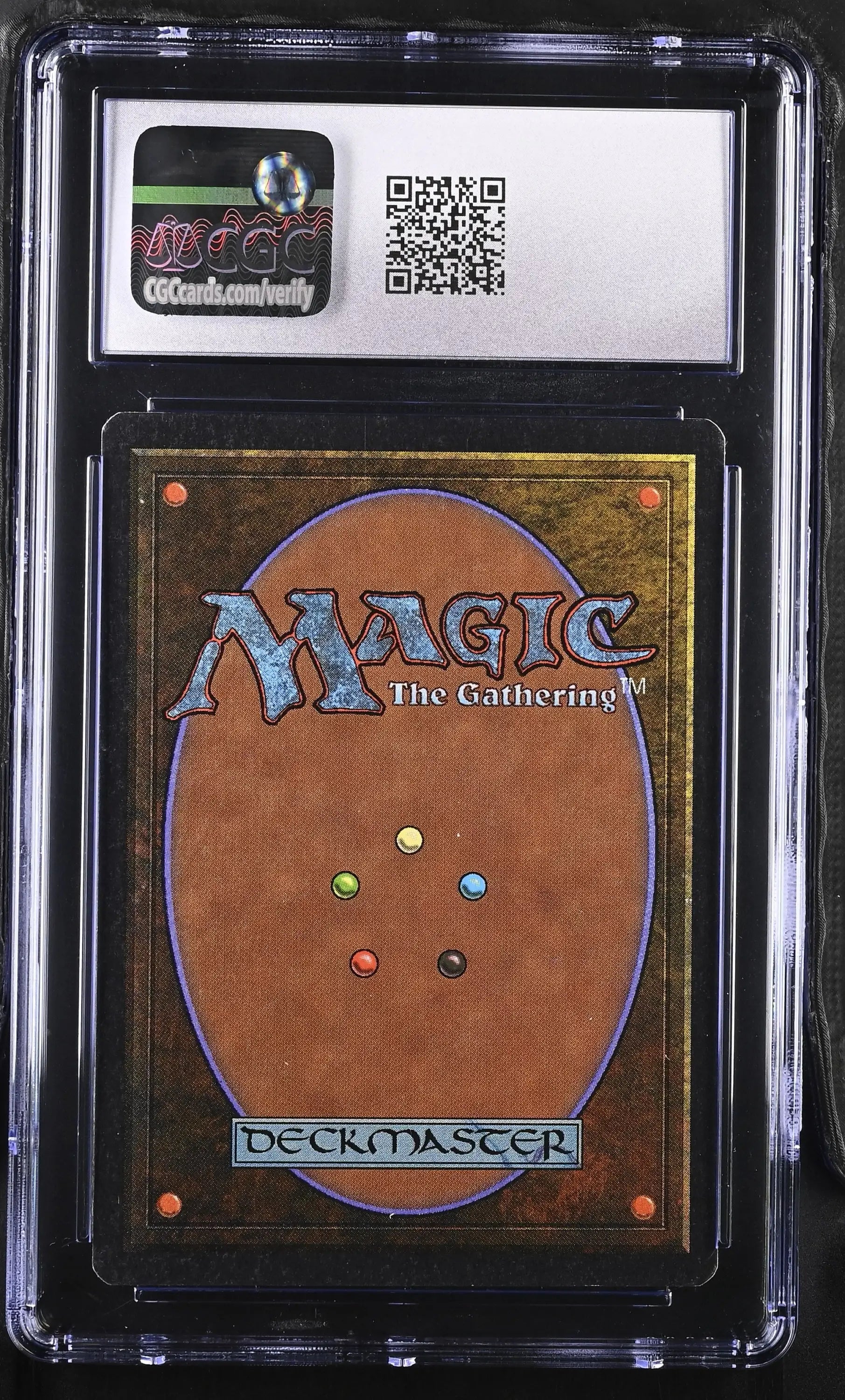 Magic: The Gathering Unlimited Edition card back in graded CGC 10 protective case