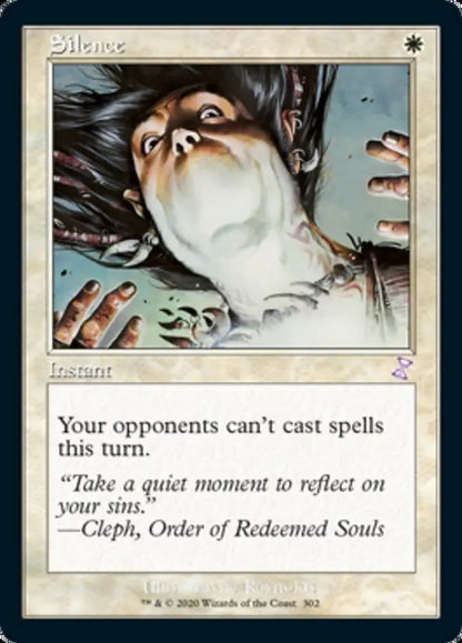 Distorted pale face with wide eyes in Magic: the Gathering Time Spiral Remastered card